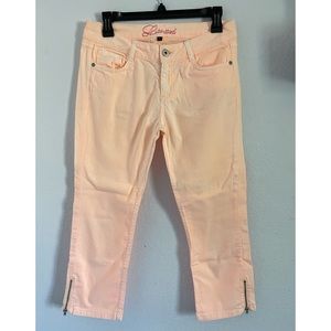 Marks & Spencer The Limited Peach denim ankle cropped jeans